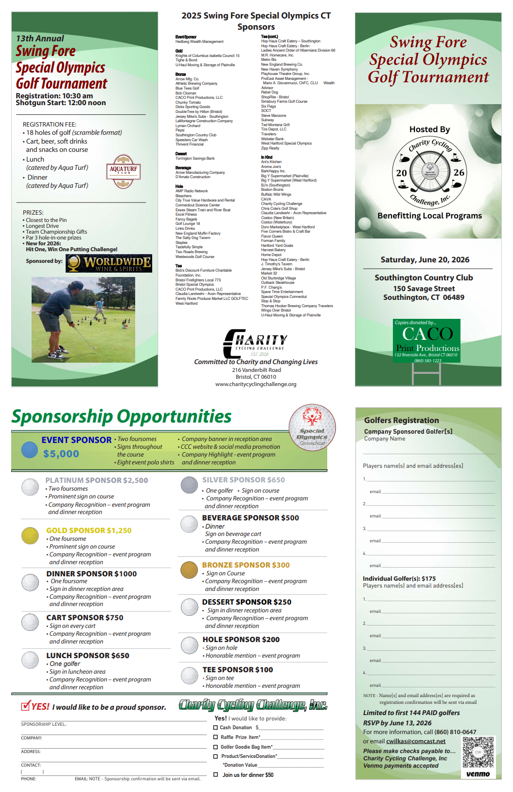 2026 Swing Fore Special Olympics Golf Tournament